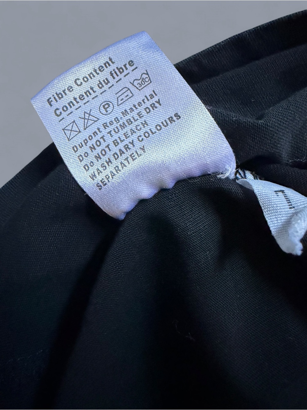 CHANEL Black Crewneck Logo Tee with White Care Tag - Picture 3 of 8